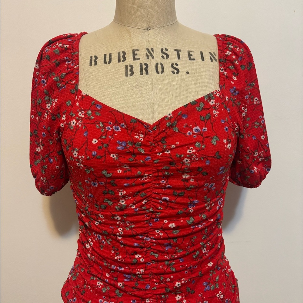 Reitmans Red Floral Blouse - XXS